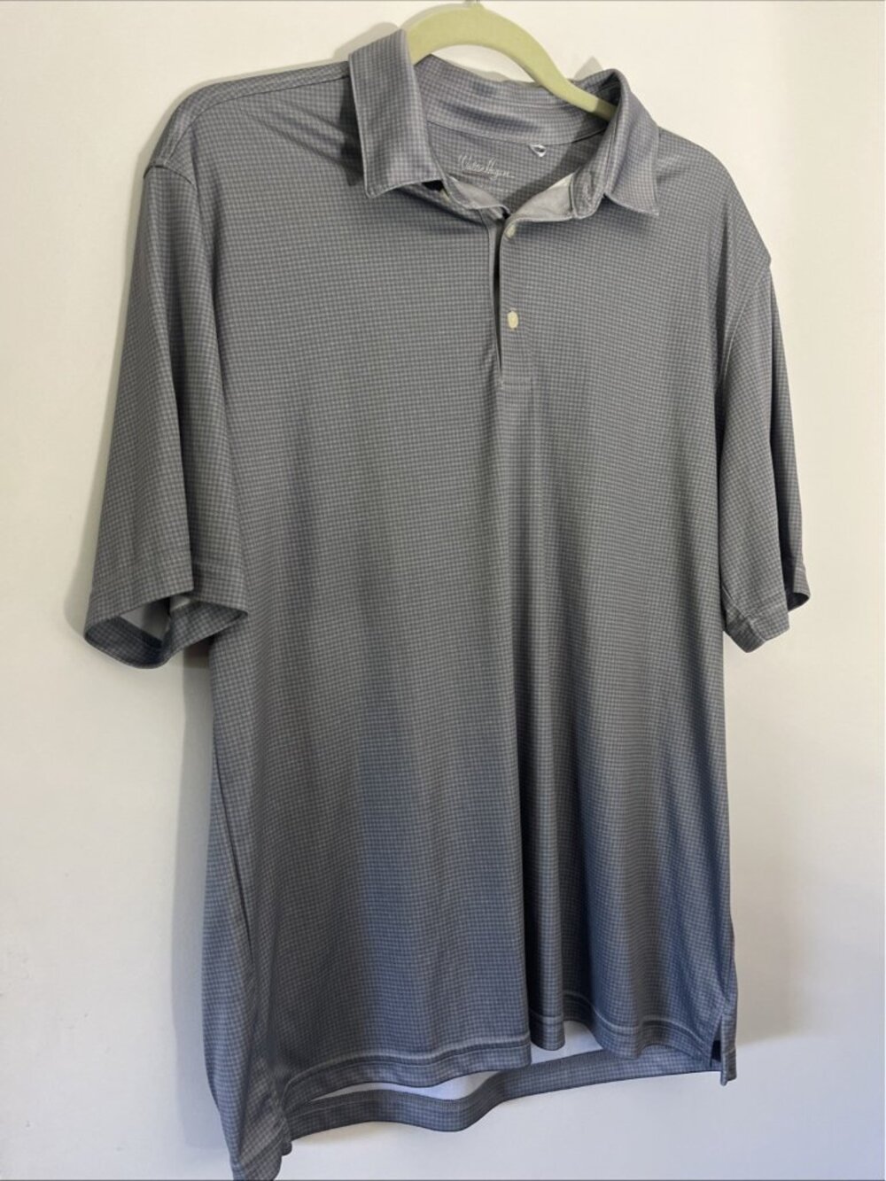 Walter Hagan Essentials Men’s Gray Golf Polo Shirt Large Gradient Ombré